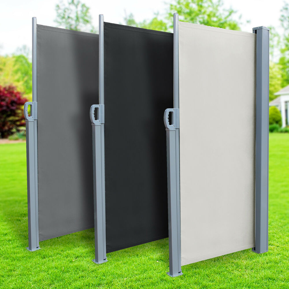 Patio Retractable Side Awning Sunshade, Privacy Wind Screen Divider Garden Fence