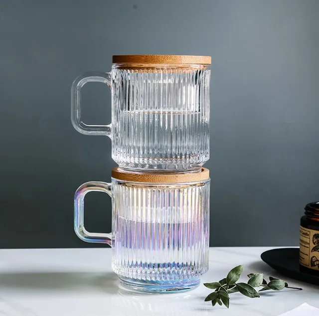 Clear Glass Mugs, Beer Mug, Drinking Glass Cup, Clear Glass Coffee Mug, Engraved Glass Cup and Saucer, Coffee Glass