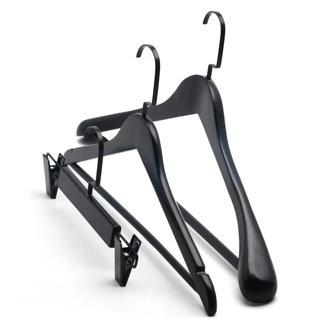 01 Hotel Apparel Custom Brand Wooden Suit Hanger