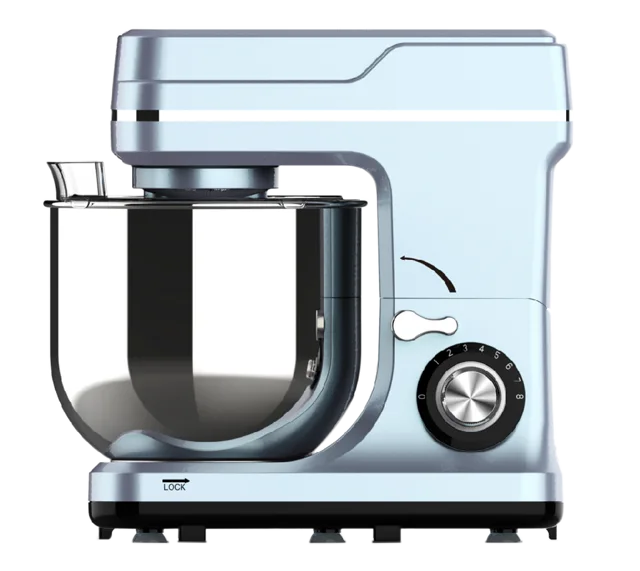 Muren Stand Mixer, 8-Speed Tilt-Head Electric Food Stand Mixer with Dough Hook, Wire Whip & Beater, Pouring Shield, 7L Stainless Steel Bowl MK-5102