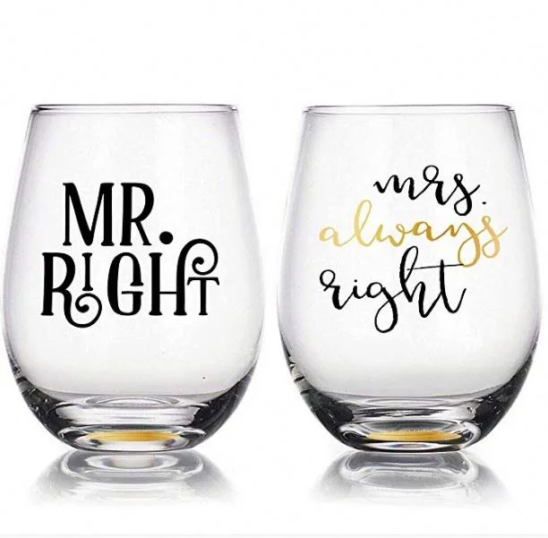 2pcs Stemless Wine Glass Set