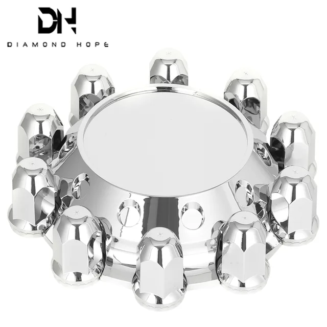 22.5 inch chrome newest truck axle covers with 10 pcs nut covers