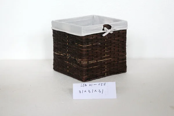 Rattan woven storage basket
