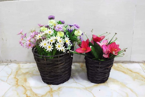 Rattan woven planters