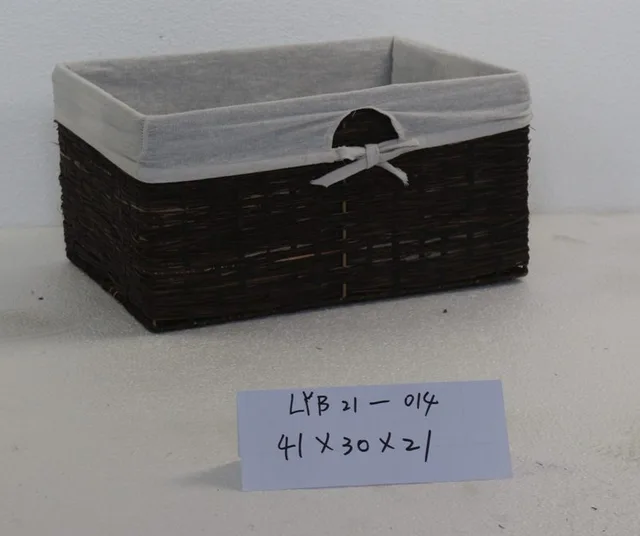Rattan woven storage basket