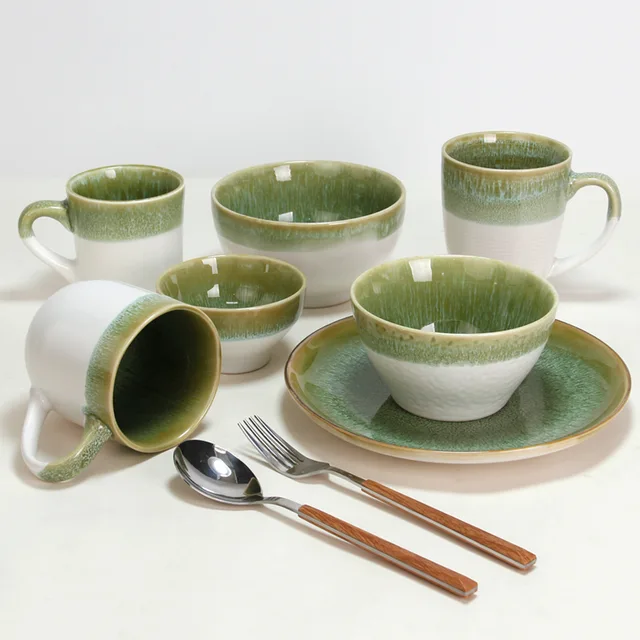 Reactive glaze stoneware dinnerware set,dinner set