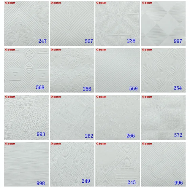 New Design Factory Supply Pvc Laminated Gypsum Ceiling Tiles With CE Certificate