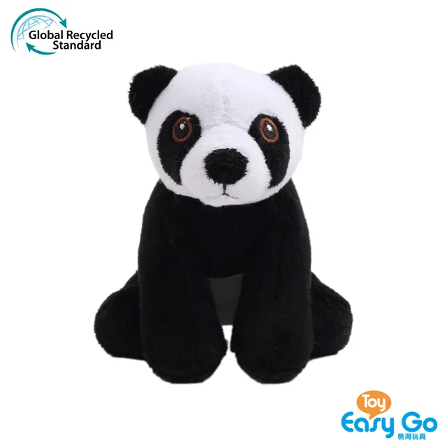 GRS ECO-friendly RPET 100% Recycled plush toy stuffed animals panda made of plastic bottles