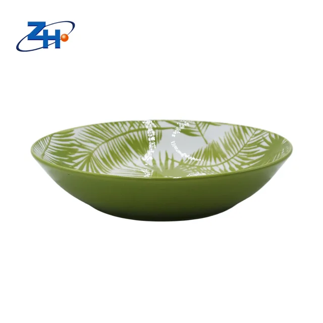 Dinner plate fruit plate and soup plate set with pad pritning design pattern in set