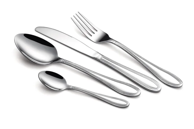 Beaded handle cutlery