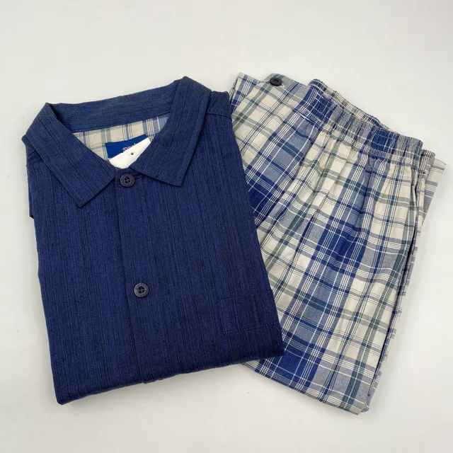 100% cotton men's woven pajamas