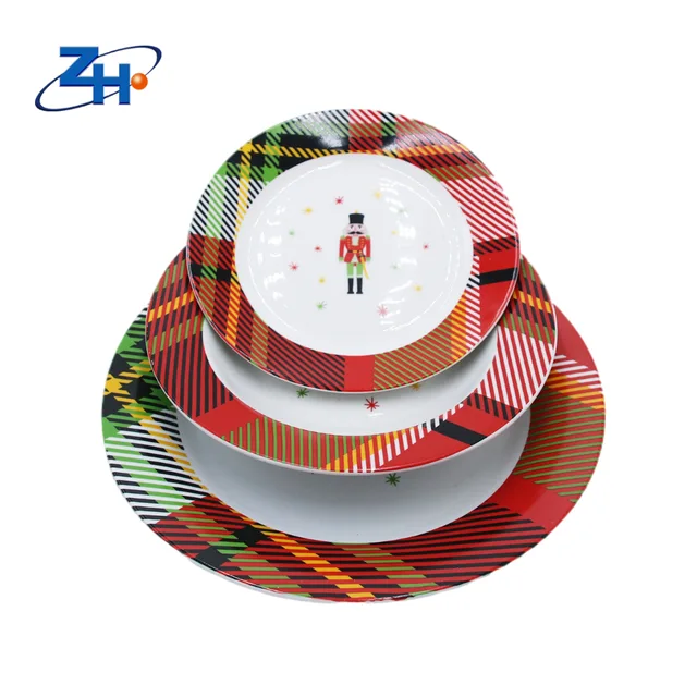 White porcelain dinner set for christmas promotion