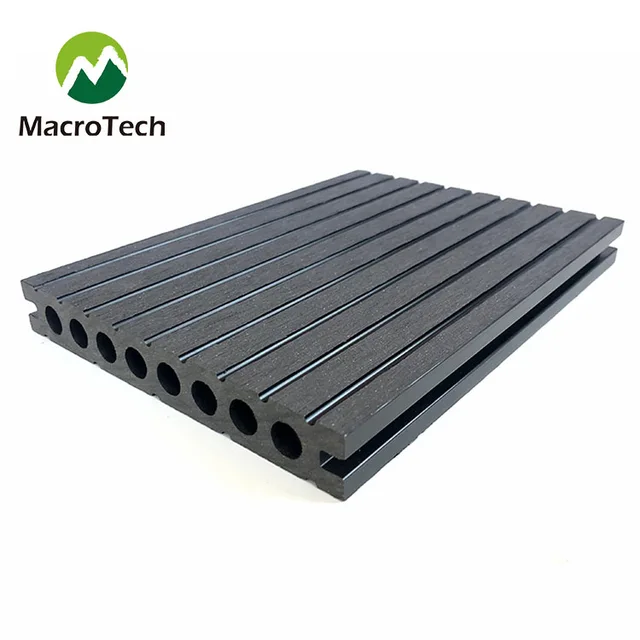 145x21mm outdoor decking round hole WPC floor wood plastic composite decking