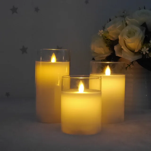 LED real candle, glass wax