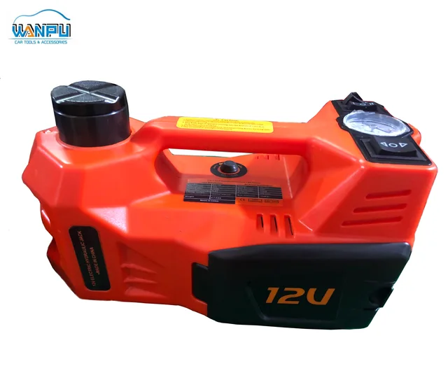Wanpu Handy Multifunctional 5 Ton 12V Auto Motor Lifting Jacks Car Emergency Tool Kit Electric Hydraulic Floor Jack