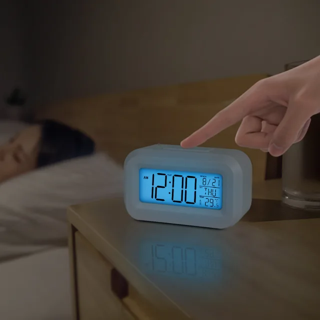 Night Light Alarm Clock Calendar Temperature LED Digital Alarm Clocks