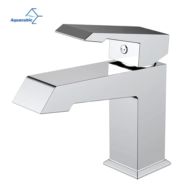 Aquacubic High quality single handle chrome faucet bathroom lavatory bathroom vanity faucet