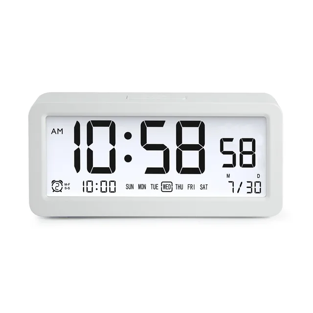 Special Design Easy Setting Large Display Big Digit Modern LCD Desk Table Digital Three Group Alarm Clock with Calendar