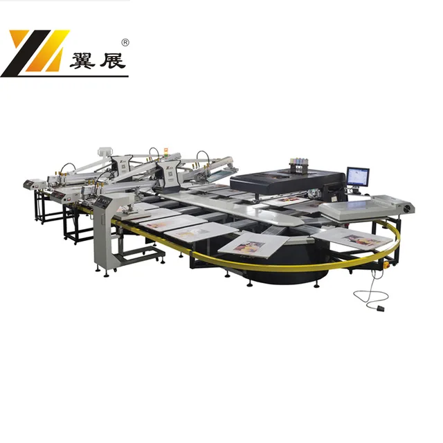 SPO+YZ Series Automatic Oval Screen Printing Machine With Digital Printer