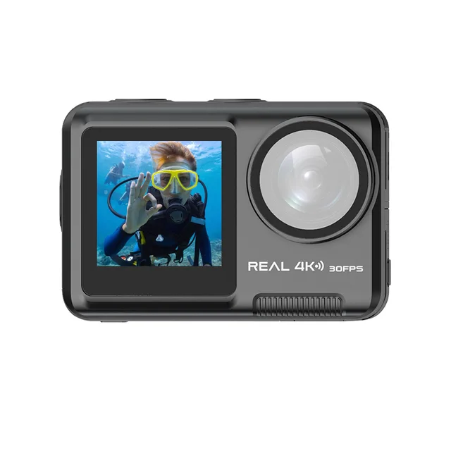 170 Degree Lens Allwinner V316 Dual Screen 2.0" LTPS LCD Touch 4k Body Waterproof 5 Meters Action Camera