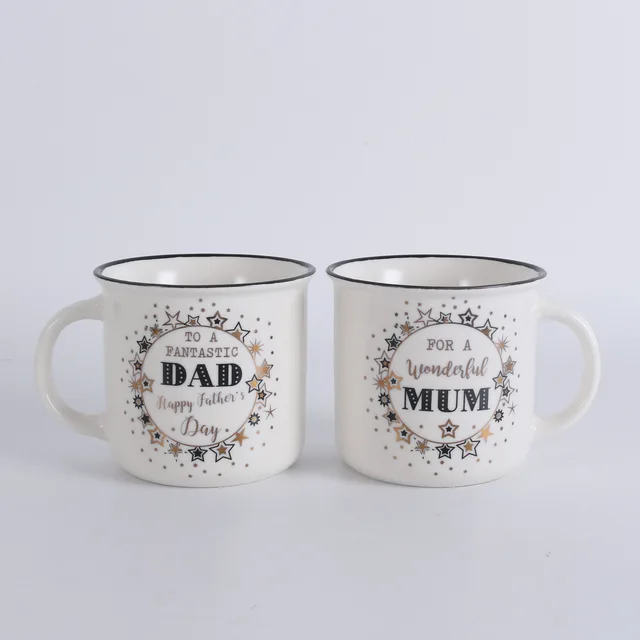 13 oz new bone china father's day decal mug