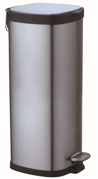 Square pedal bin