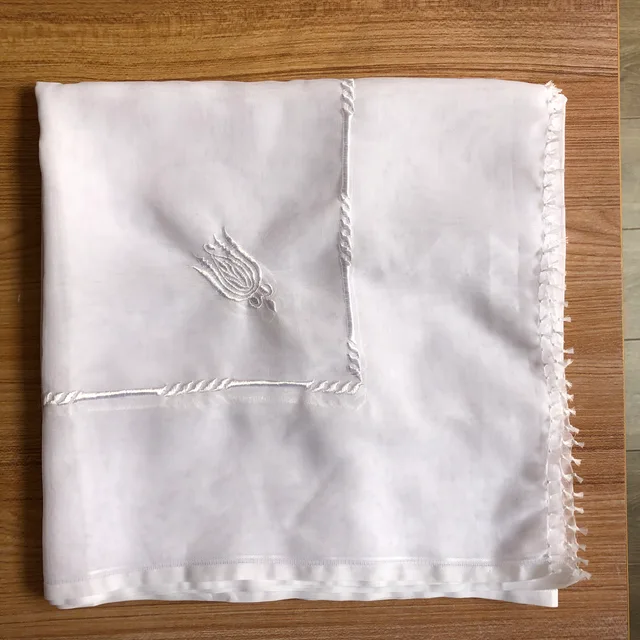 Arabic square, HD twist, embroidery, knotted scarf