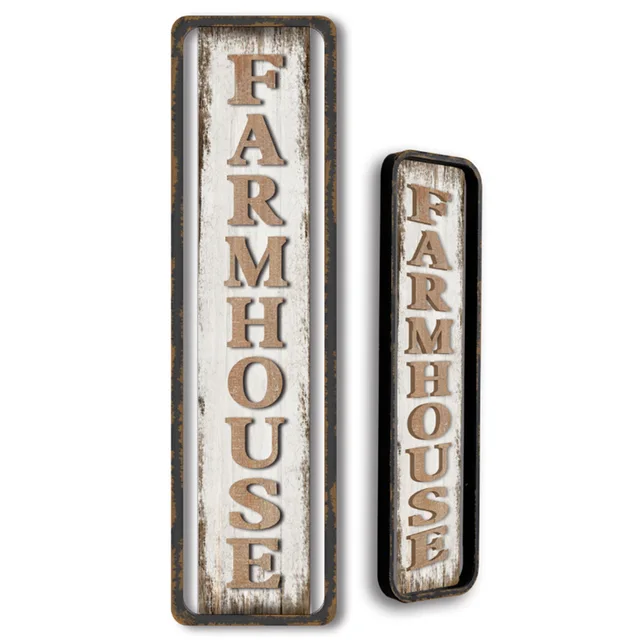 Farmhouse Wooden Wall Home Sign,Rustic Wood Vertical Plaque Hanging Decor for Living Room Entry Way Kitchen Porch Front Door