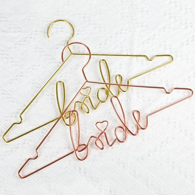 Gold Rose Gold Metal Wedding Dress Hangers