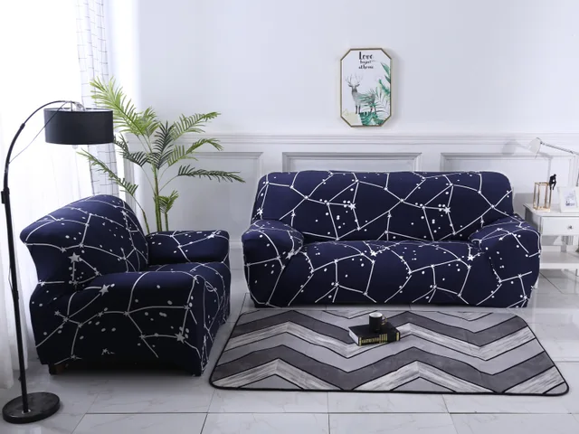 Printed stretch sofa cover