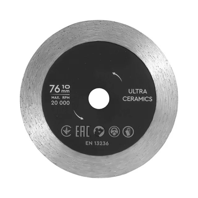 Ultra-Ceramics Mini 76mm Diamond saw Blade 10mm Thickness for Angle Grinder