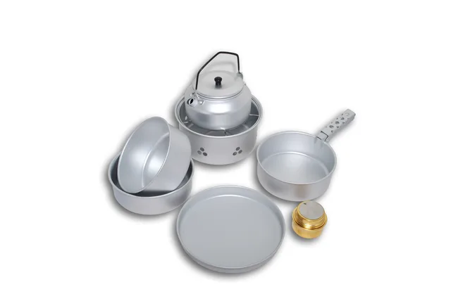9pcs aluminum camping cook set