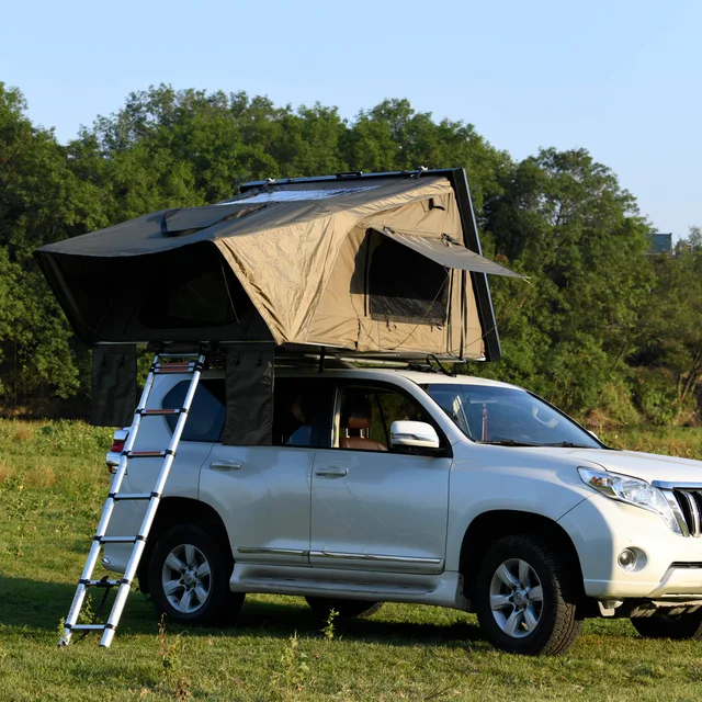 4x4 Aluminum Off Road Camper Outdoors Overland Hard Shell Roof Top Rooftop Car Camping Trailer Family Size Tent