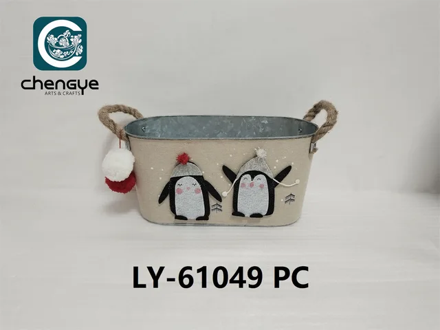 Metal Bucket, Christmas，storage