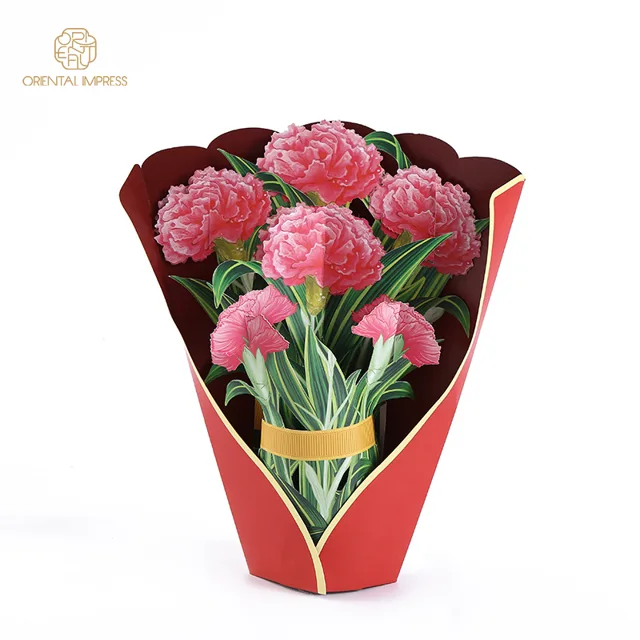 2021 New design oversized 3D pop up flower greeting cards