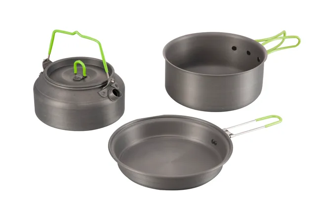 3pcs aluminum camping cookware set