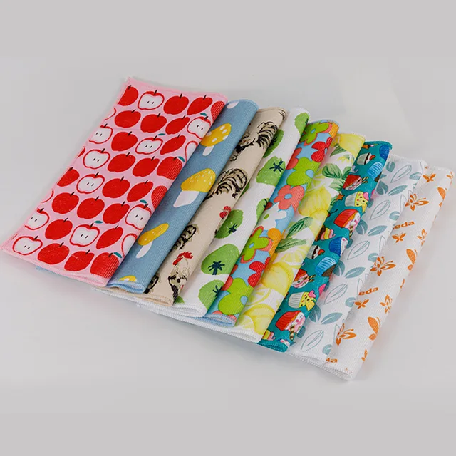 Factory Directly Sell custom printing microfiber cleaning cloth dish towel hand towel microfiber hand towel