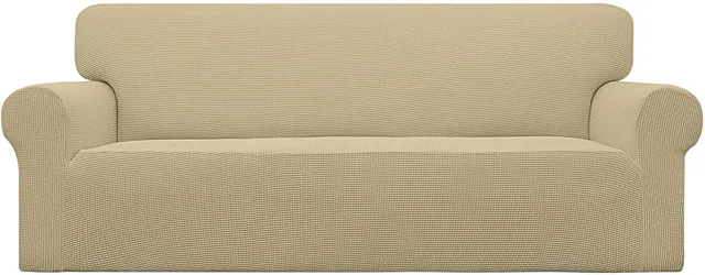Elastic pique sofa cover