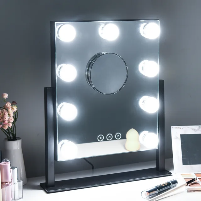 Frameless 12 Bulbs Hot selling LED Hollywood table vanity makeup mirror