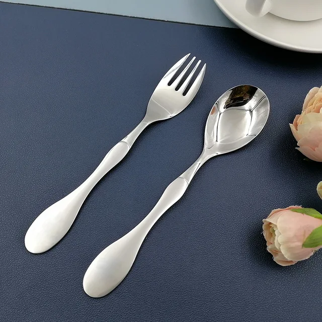 OF208 304 stainless steel cutlery for kids in spoon and fork set