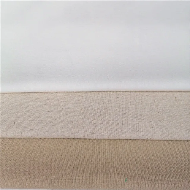 Wholesale customized organic cotton linen stretch blended spandex fabric for clothing