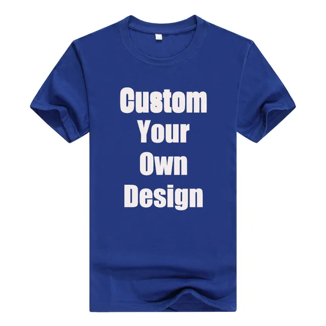 Custom 100% Cotton Men's Short Sleeve Round Neck T-shirt