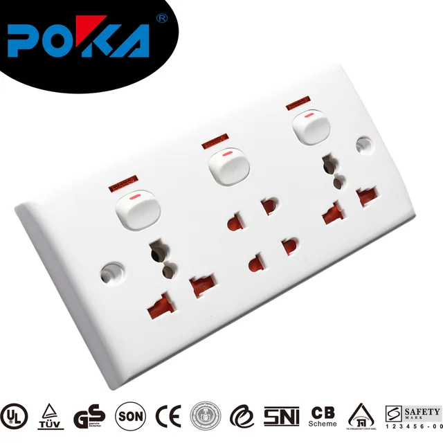 4 way Universal Multi wall switch socket