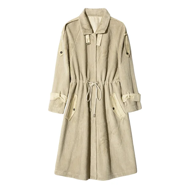 Women's long knitted cardigan