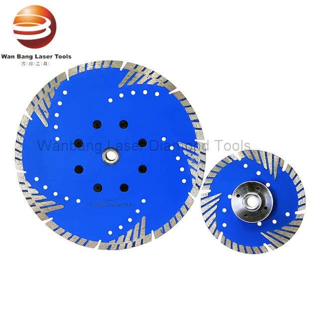 230mm Diamond hot-pressed turbo blades with triangle under-cut segment and flange