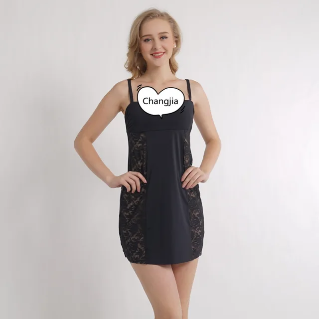 Sexy camisole with lace design comfortable to wear soft fabric made of nylon/spandex.