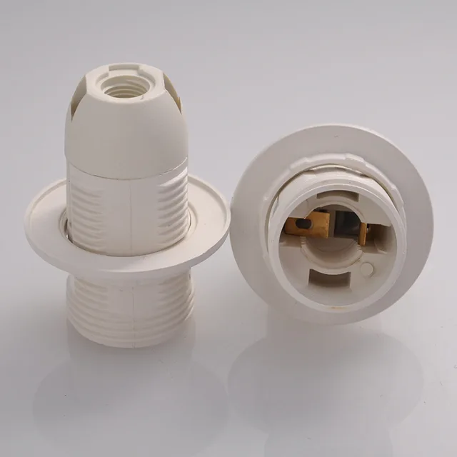 B353 E14 plastic lampholder full-thread Smooth type E14 lamp socket with ring