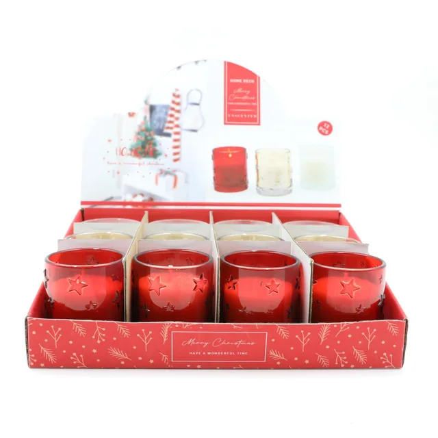 Glass candle set