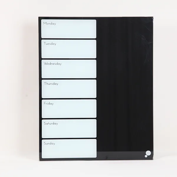Magnetic Glass Weekly Planner, Decorative Whiteboard, Office Notice Board, Dry Erase Board