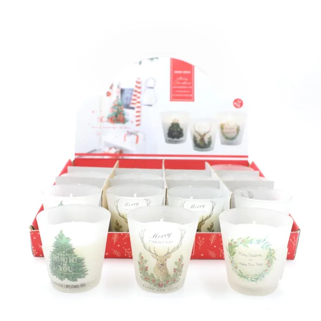 Glass candle set